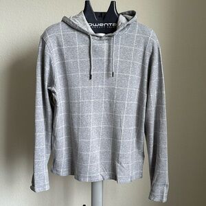 Men’s Vince Windowpane Plaid Hoodie